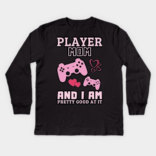 Videogame player mom best mum Kids Long Sleeve T-Shirt